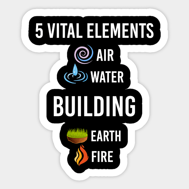 5 Elements Building Sticker by Hanh Tay